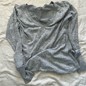 Abercrombie & Fitch Light Gray Long-Sleeve Cozy Legging Sweater
